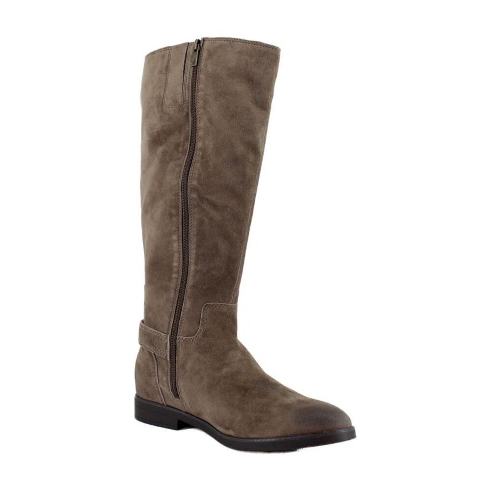 Vionic Rochelle Wide Calf Driftwood Waxed Suede